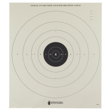 Action Target B-8 Timed And Rapid Fire Target, Black Bull's-Eye, 21