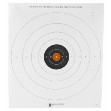 Action Target B-8, 25-Yard Timed And Rapid Fire Target, Black With Orange Center X-Ring, 21