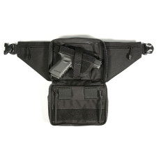 BLACKHAWK BlackHawk, Concealed Weapon Fanny Pack, Fits Large Frame Revolver/Large Automatic Pistol, Ambidextrous, Black 60WF06BK