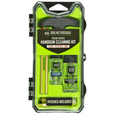Breakthrough Clean Technologies Vision Series, Cleaning Kit,For 40 Cal/10MM, Includes Cleaning Rod Sections, Hard Bristle Nylon Brushes, Jags, Patch Holders, Cotton Patches, Durable Aluminum Handle And Mini Bottles of Break