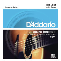 D'Addario 80/20 Bronze Acoustic Lite Guitar Strings EJ11