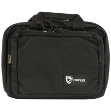 Drago Gear Double Pistol Case, 5 Internal Magazine Holders, Black 12-315BL