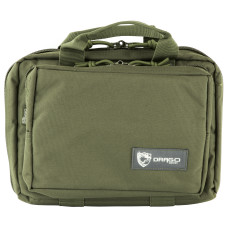 Drago Gear Double Pistol Case, 5 Internal Magazine Holders, OD Green 12-315GR