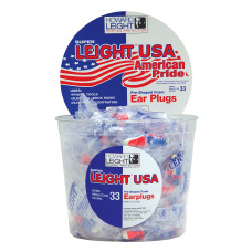 Howard Leight Super Leight Ear Plugs, Foam, NRR 33, Uncorded, Red/White/Blue, 100 Pair R-03113