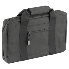 NCSTAR Discreet Pistol Case, Nylon, Black, Two Padded Handgun Compartments, Six Elastic Magazine Loops, Carry Handle CPB2903