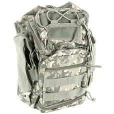 NCSTAR First Responder Utility Bag, Nylon, Gray Digital Camo, MOLLE / PALS Webbing, Rear Concealed Carry Pocket, Shoulder Strap CVFRB2918D