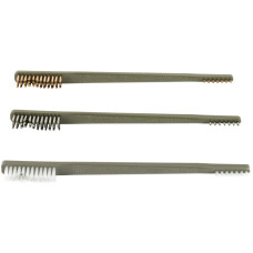 Otis Technology All Purpose Brush, 3 Each- Nylon, Stainless Steel, Bronze,  9 Brushes Total FG-316-BP
