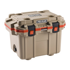 Pelican Elite Cooler, Cooler, Tan/Orange, Hard, 25.30